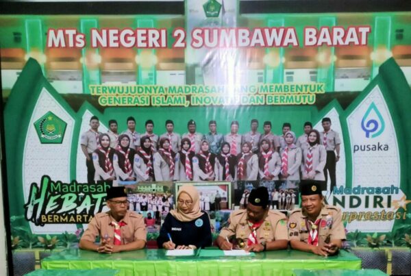 WUJUDKAN LINGKUNGAN SEKOLAH BERSINAR BNN KSB TANDATANGAN PERJANJIAN KERJASAMA DENGAN MTS-NW 2 SUMBAWA BARAT